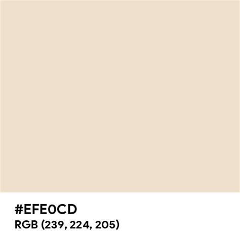 Warm Ivory color hex code is #EFE0CD