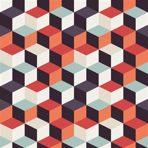 Geometric seamless pattern with retro squares 694052 Vector Art at Vecteezy