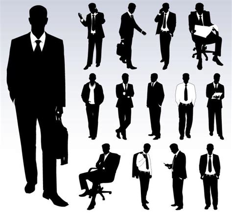 Businessman Silhouette Vector at Vectorified.com | Collection of ...