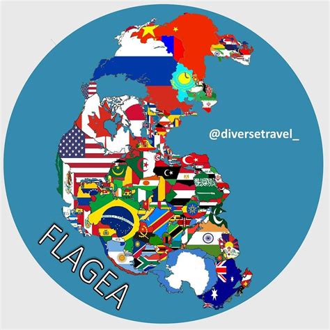 Map of Pangea with current International borders - Vivid Maps