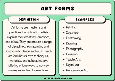 50 Art Forms Examples (2024)