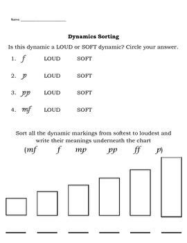 Music Dynamics Worksheet For Kindergarten