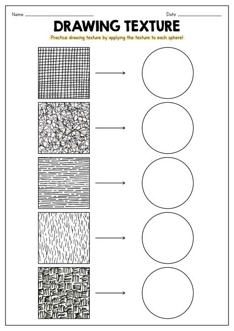 Drawing Texture Worksheet Line Art Lesson, Art Lesson Plans, Elementary ...