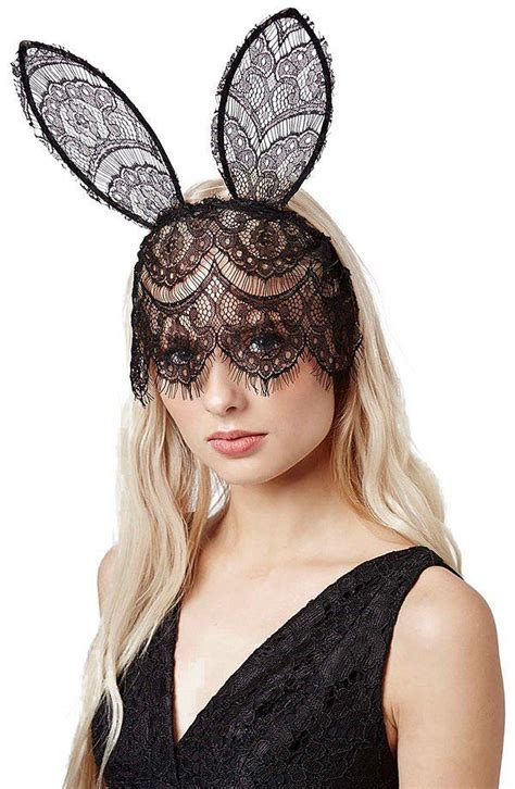 Lace bunny ears make an easy Halloween costume! Cheap Halloween ...