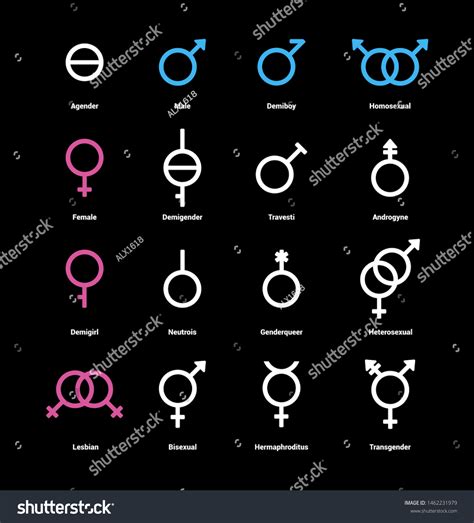 Gender Flat Color Icons Set Sexual Stock Vector (Royalty Free ...