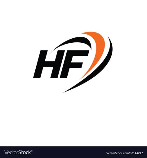 Hf monogram logo Royalty Free Vector Image - VectorStock