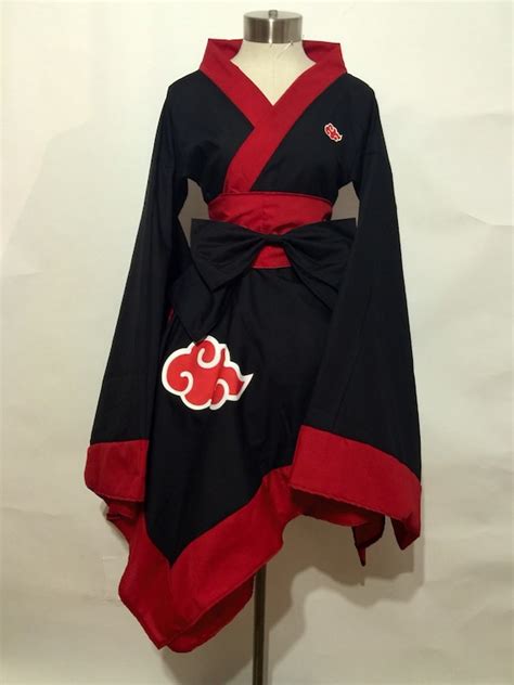 Naruto Akatsuki Kimono Dress Set