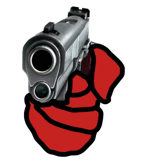 Red Imposter's Hand With Gun Blank Template - Imgflip