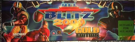 NFL Blitz 2000 Gold Edition Marquee – Arcade Marquee Dot Com