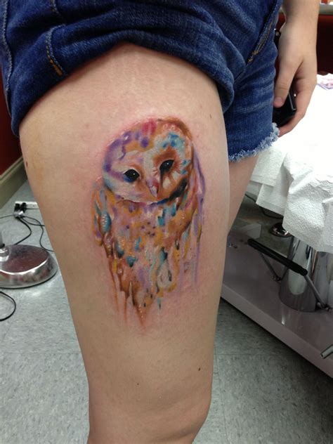 Watercolor owl | Watercolour owl, Tattoos, Watercolor tattoo