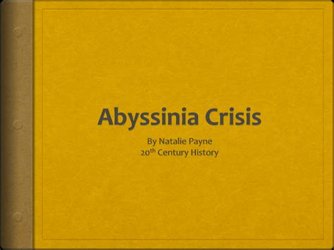 Abyssinia Crisis