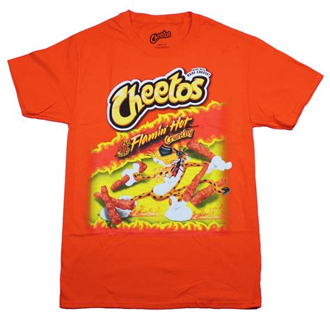 Cheetos Mens T-Shirt - Flaming Hot Crunchy Bag Image (Large) - Walmart.com