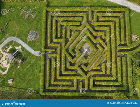 Greenan Maze, Russborough House, County Wicklow, Ireland Stock Photo ...