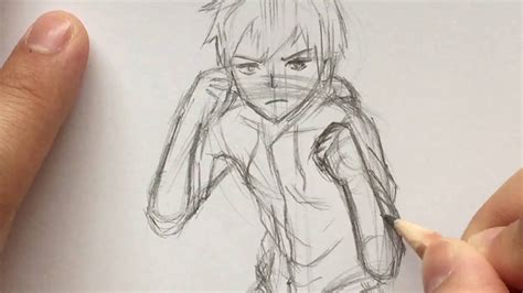 How to Draw Anime Boy Fighting Pose/Stance [Slow Narrated Tutorial] [No ...