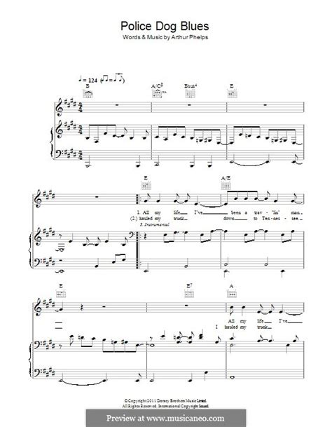 Police Dog Blues (Hugh Laurie) by A. Phelps - sheet music on MusicaNeo