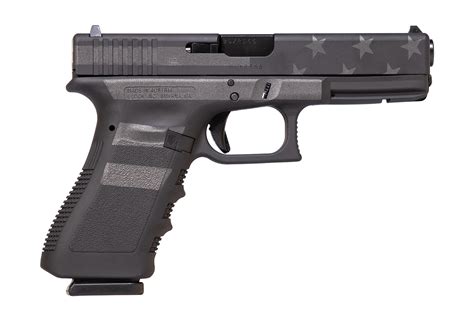 Glock 17 Gen3 9mm Semi-Auto Pistol with Custom Black Stealth American ...