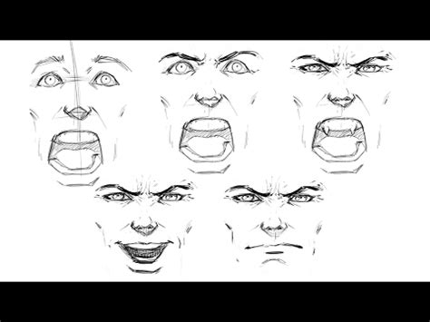 How to Draw Various Face Expressions - Step by Step - YouTube