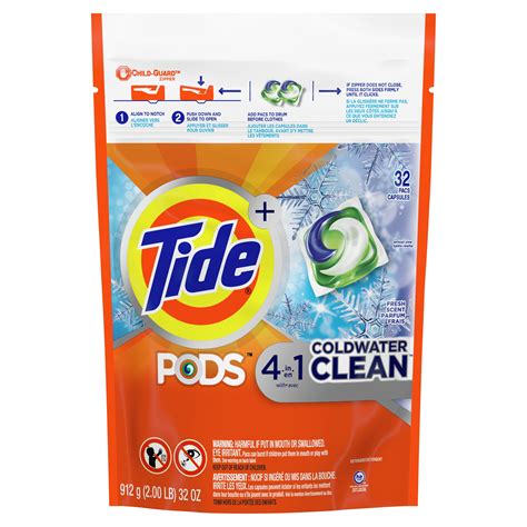 Tide PODS Coldwater Clean Laundry Detergent Pacs – 32ct – BrickSeek