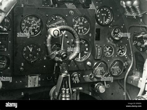 COCKPIT OF SPITFIRE MV-K (R6883) based at Warmwell in summer of 1943 ...