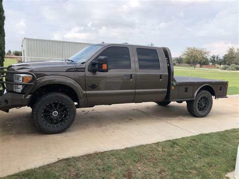 2016 F-350 CM Flatbed color matched Caribou | Custom truck beds, Diesel ...