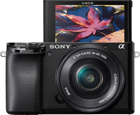 Sony Alpha 6100 Mirrorless 4K Video Camera with E PZ 16-50mm Lens Black ...