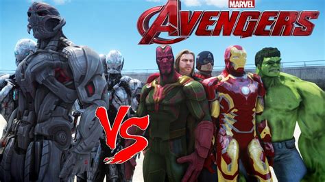 THE AVENGERS VS ULTRON EPIC BATTLE YouTube