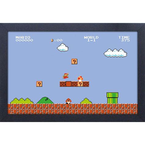 Super Mario Bros Level 1-1 Framed