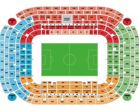 San Siro Seating Plan - Seating plans of Sport arenas around the World