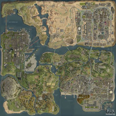 The new map in HD for GTA San Andreas