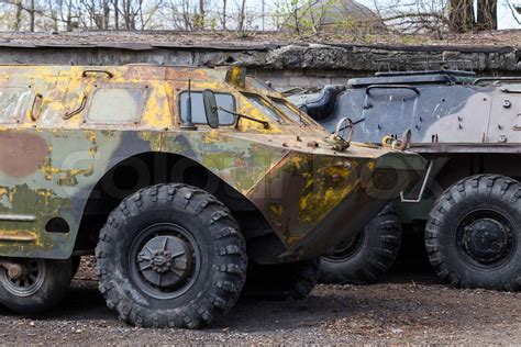 Old soviet military ussr vehicles | Stock image | Colourbox