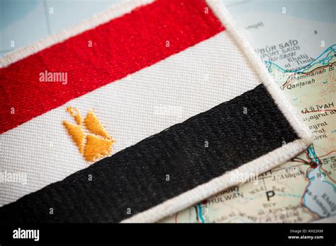 Egypt flag on map Stock Photo - Alamy