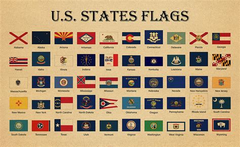 United States of America State flags Digital Art by StockPhotosArt Com ...