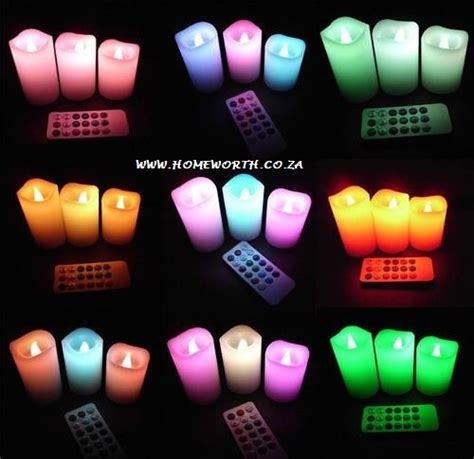 LUMA COLOR CHANGING CANDLES WITH REMOTE CONTROL - 12 LED COLORS - Home ...