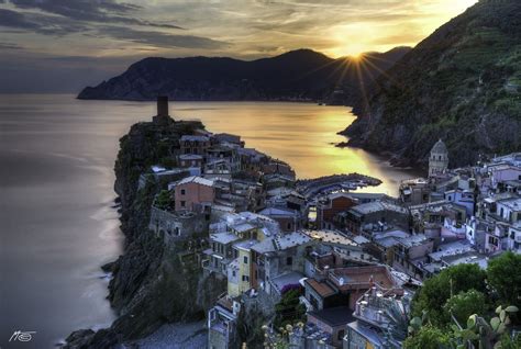 Vernazza sunset | Vernazza, Sunset, Natural landmarks