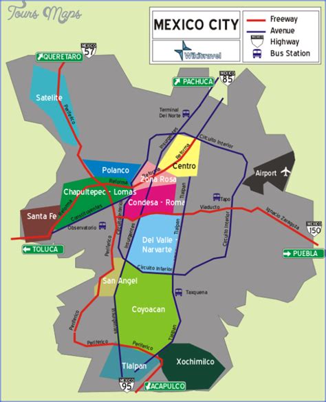 Mexico City Map - ToursMaps.com