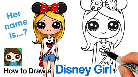 How to Draw a Disney Cute Girl Easy