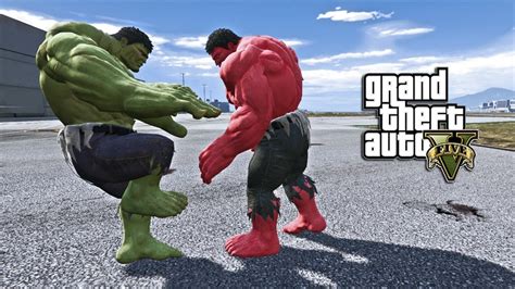 GTA 5 - HULK VS RED HULK (GTA 5 PC MODS) - YouTube