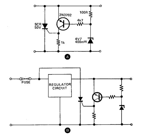 Simple Crowbar Circuit Diagram | Electronic Circuit Diagrams & Schematics