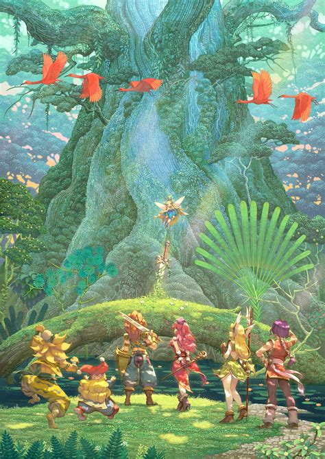 Art Tree Fantasy Landscape, Fantasy Art, Secret Of Mana, Green Magic ...