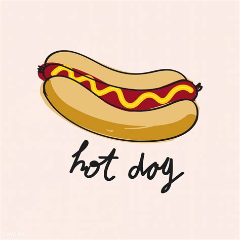 Illustration drawing style of hot dog | Hot dog drawing, Hot dogs, Dog ...