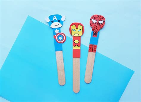 DIY Superhero Craft- Avengers Bookmarks - Big Family Blessings