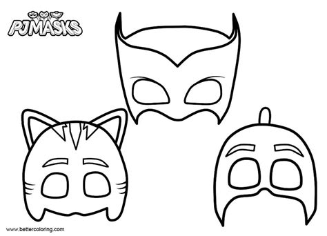 Masks of PJ Masks Catboy Coloring Pages - Free Printable Coloring Pages