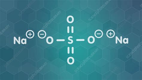 Sodium sulfate chemical structure, illustration - Stock Image - F027 ...