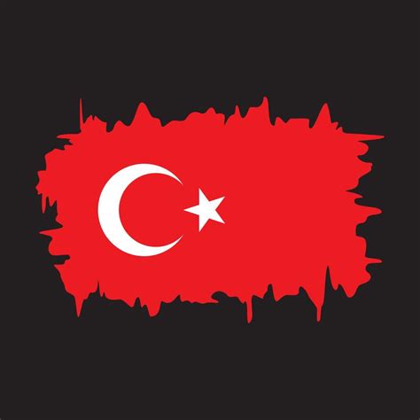 grunge turkey flag design. world national flag vector illustration ...