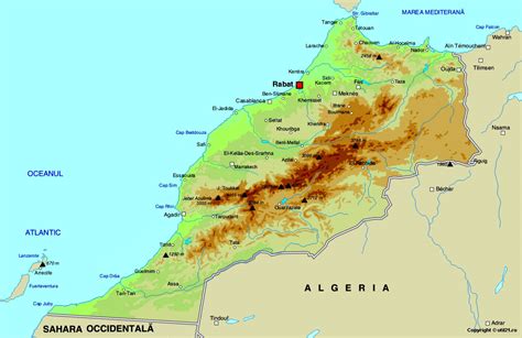 Morocco physical Map • mappery