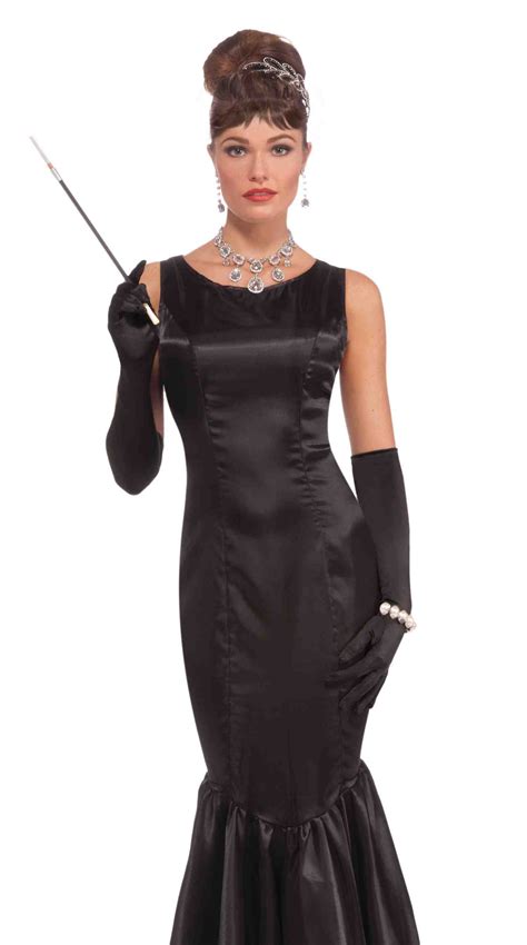 Retro Film Star Audrey Hepburn Halloween Costume Black Dress | eBay