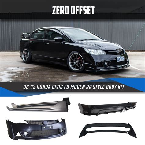 Zero Offset Mugen RR Style Body Kit for 06-12 Honda Civic FD | MODE ...