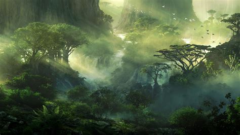 Jungle 1920 1080 | Fantasy landscape, Environment concept art, Digital ...