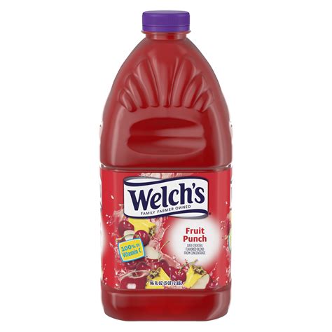 Welch's Fruit Punch Juice Cocktail, 96 fl oz Bottle - Walmart.com