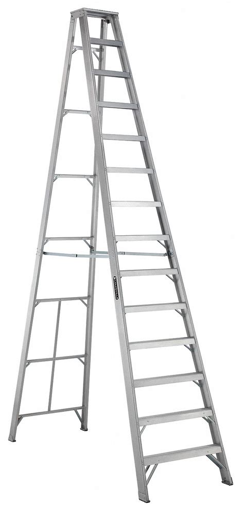 LOUISVILLE, 14 ft Ladder Ht, 13 Steps, Stepladder - 36Y379|AS1014 ...